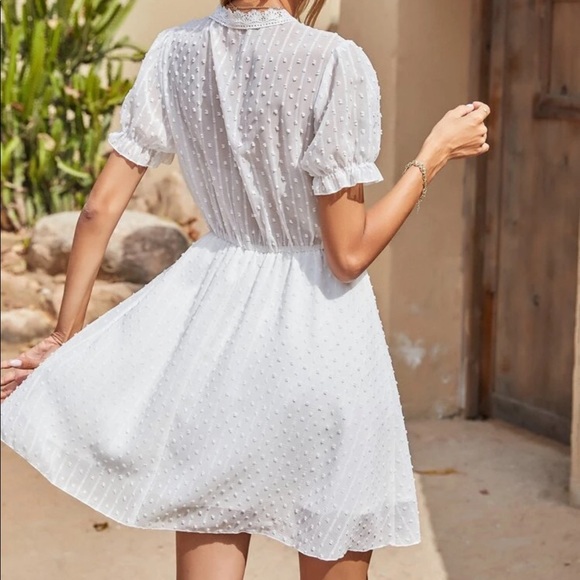 White polka dot dress - Picture 2 of 2